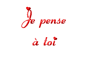 Gif animé je pense à toi souris